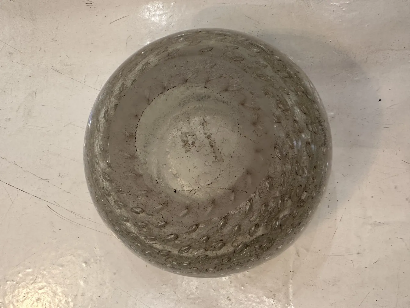 ciotola antica in vetro di murano, decorativa, stile elegante