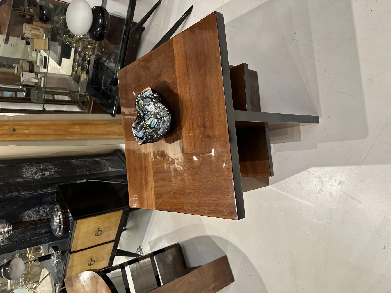 decorative murano glass sculpture on modern table