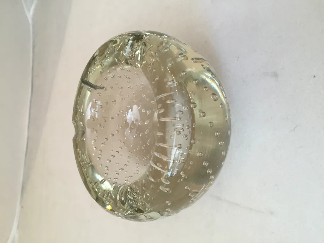 Cristal de Murano antigo com bolhas no interior