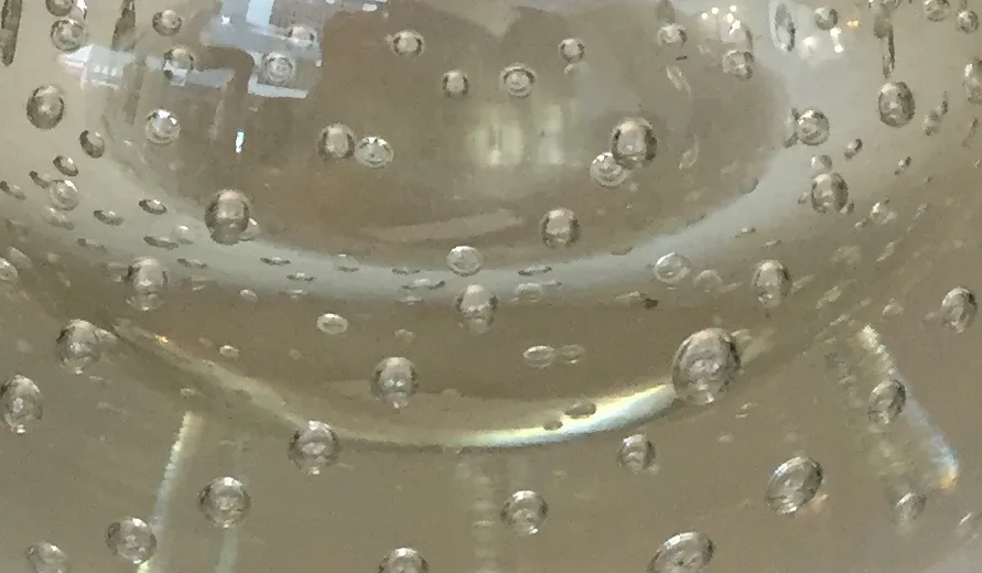 antique murano glass with clear bubbles