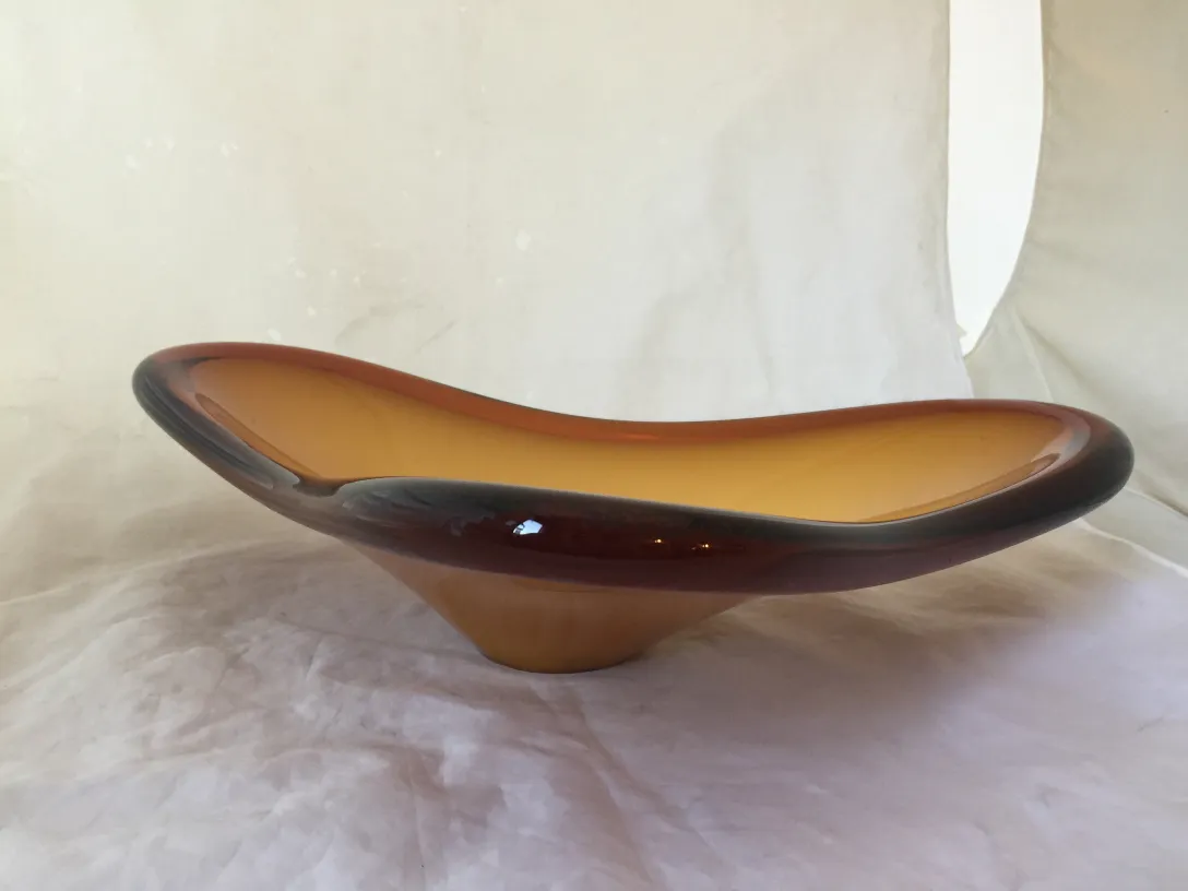 decorative murano glass bowl in brown shades