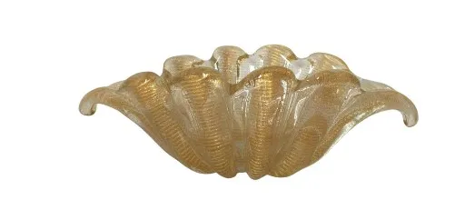 bol ancien en cristal de murano avec un design élégant