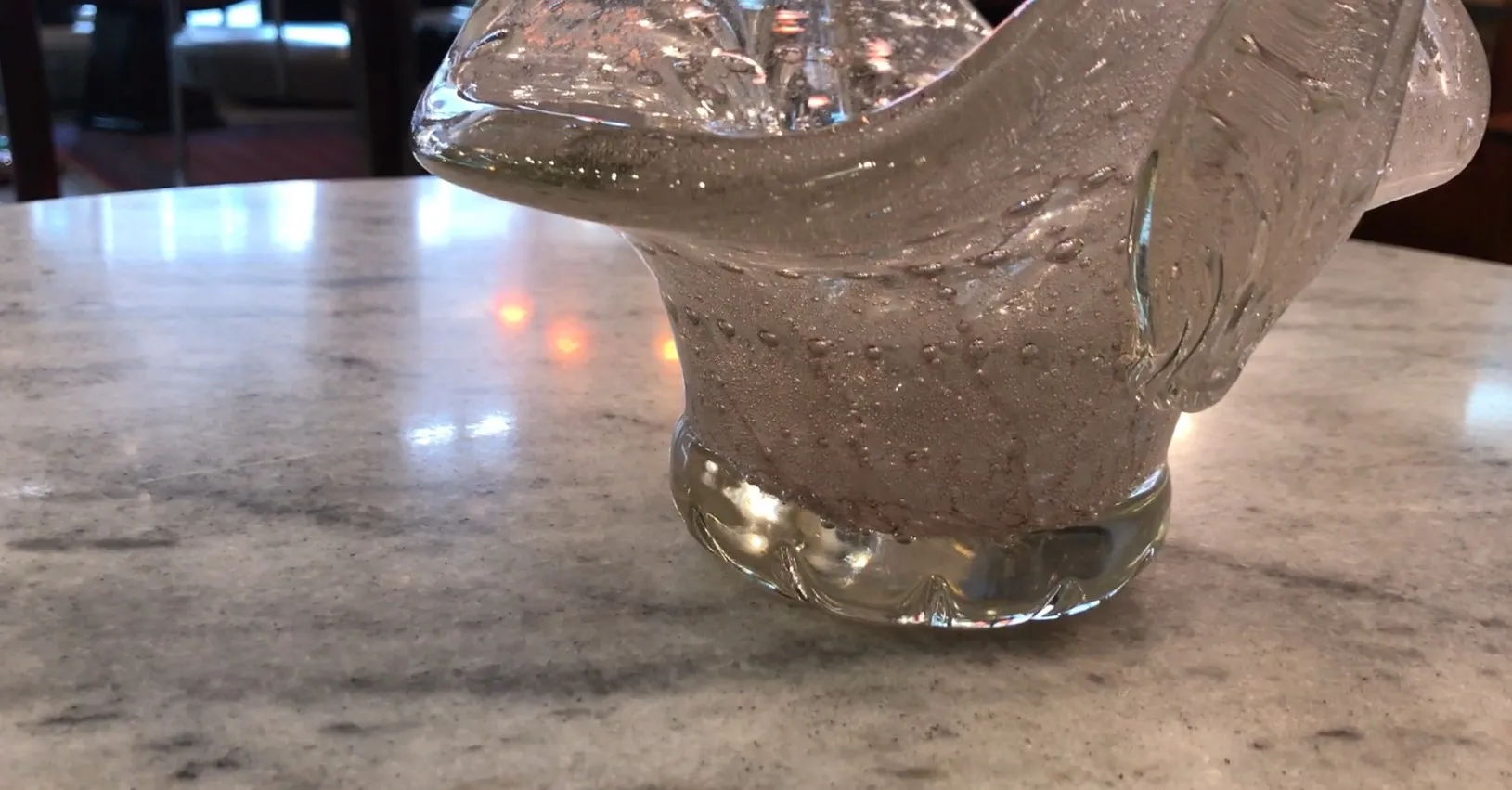 pieza decorativa de cristal de murano en forma elegante