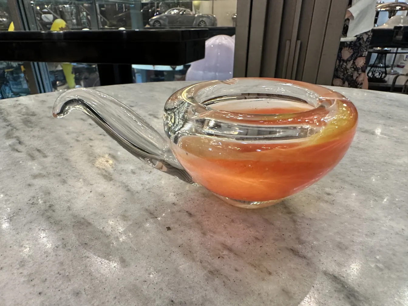 antikermurano-glasvase mit warmen farben