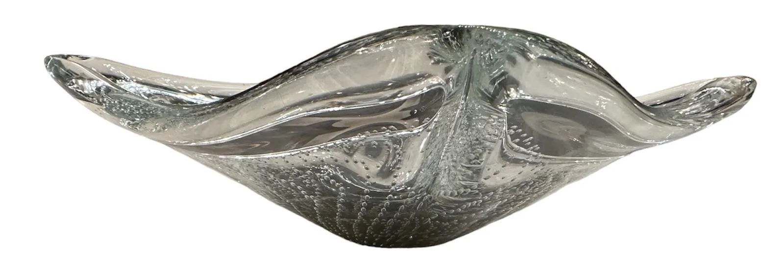 elegant murano glass with distinctive shape and clear details