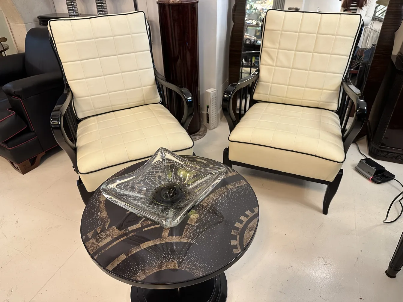 古董穆拉诺玻璃方形装饰品