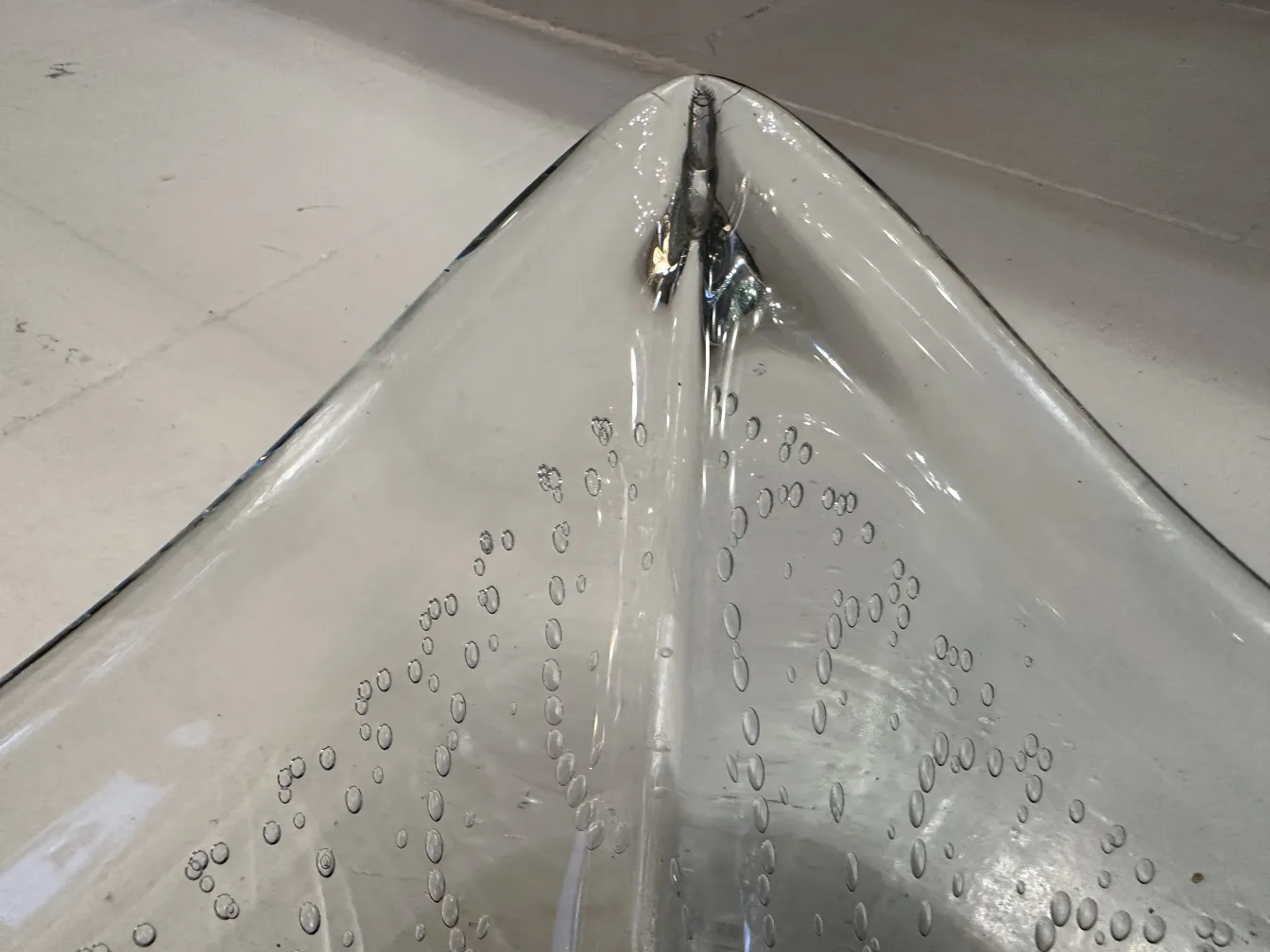 antique murano glass with decorative bubbles