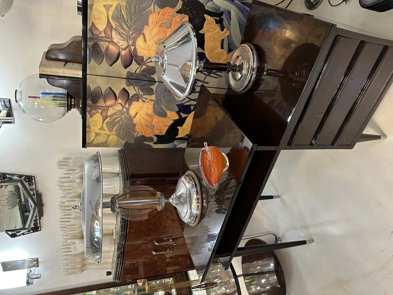 exemple de cristal ancien de murano dans un cadre élégant