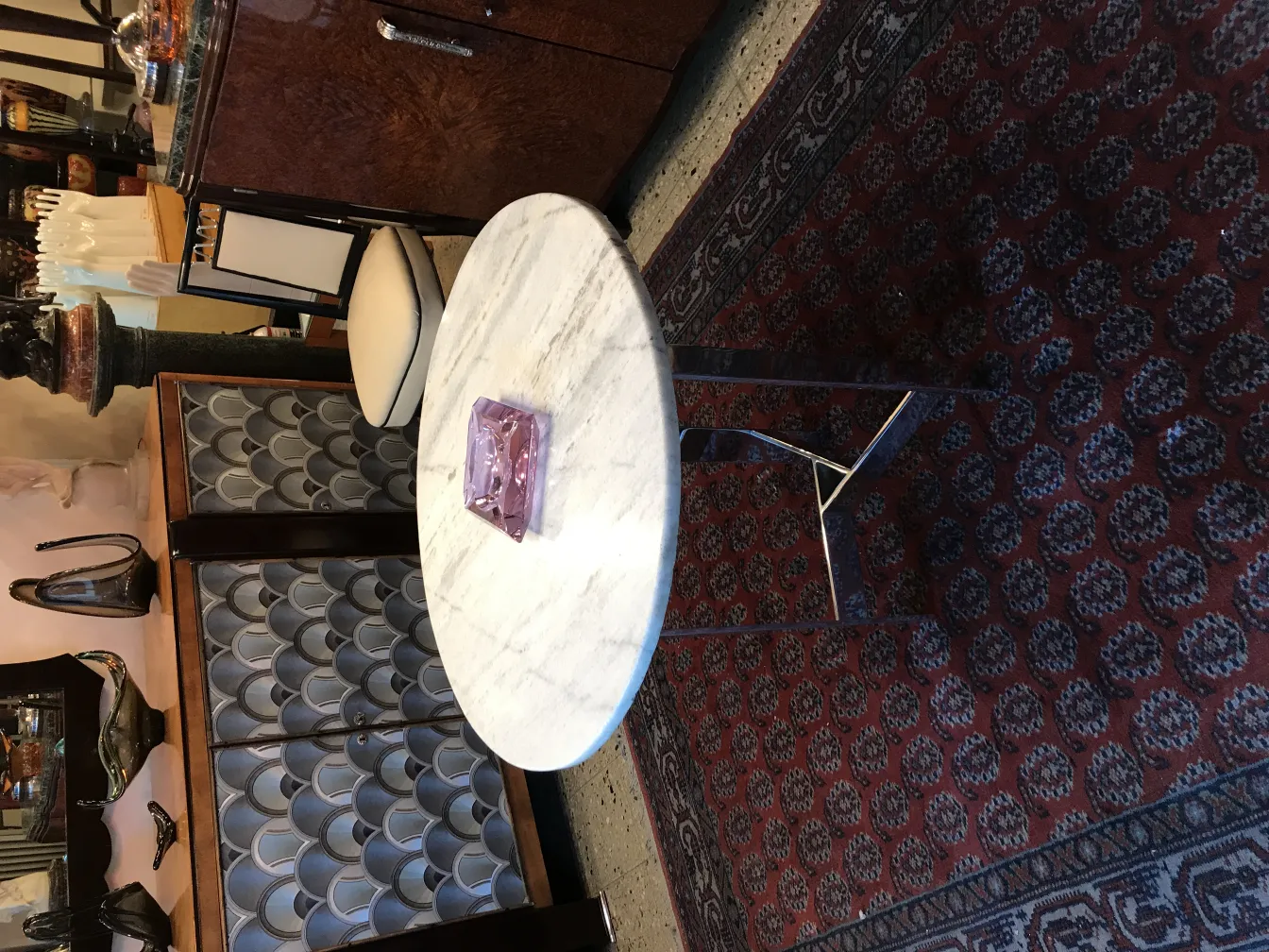 antique murano glass with purple details