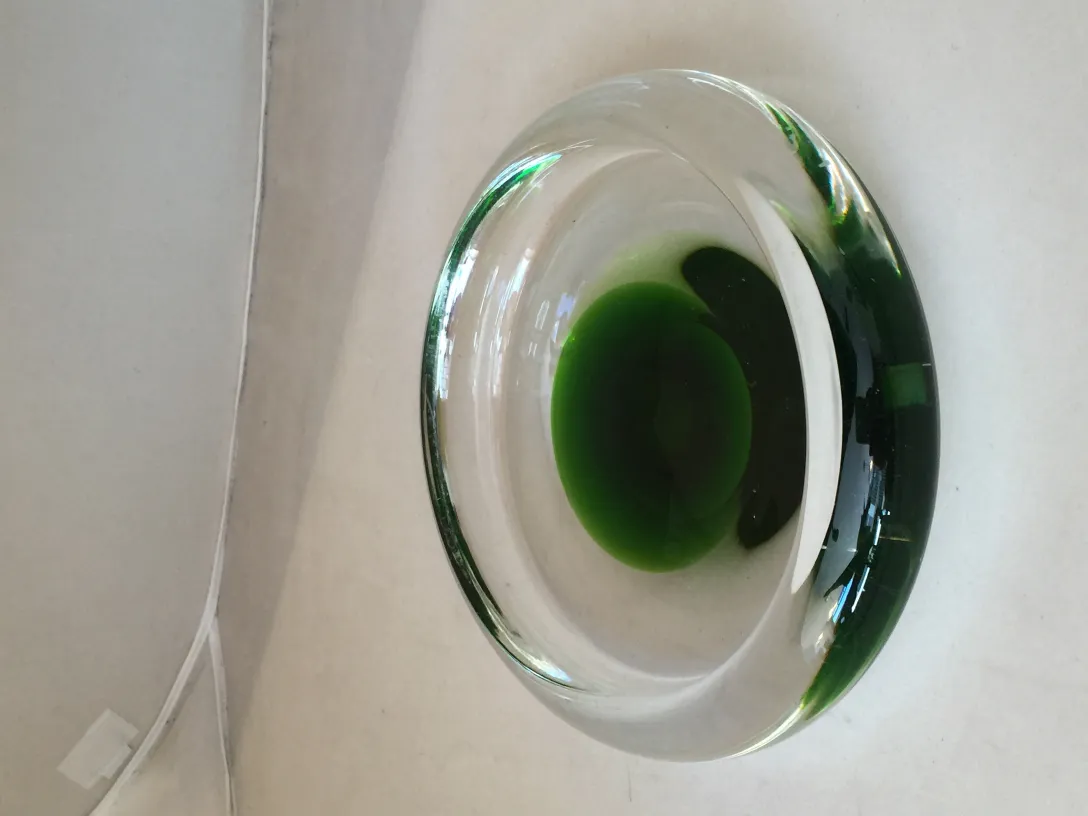 bol antique en cristal de Murano de couleur verte