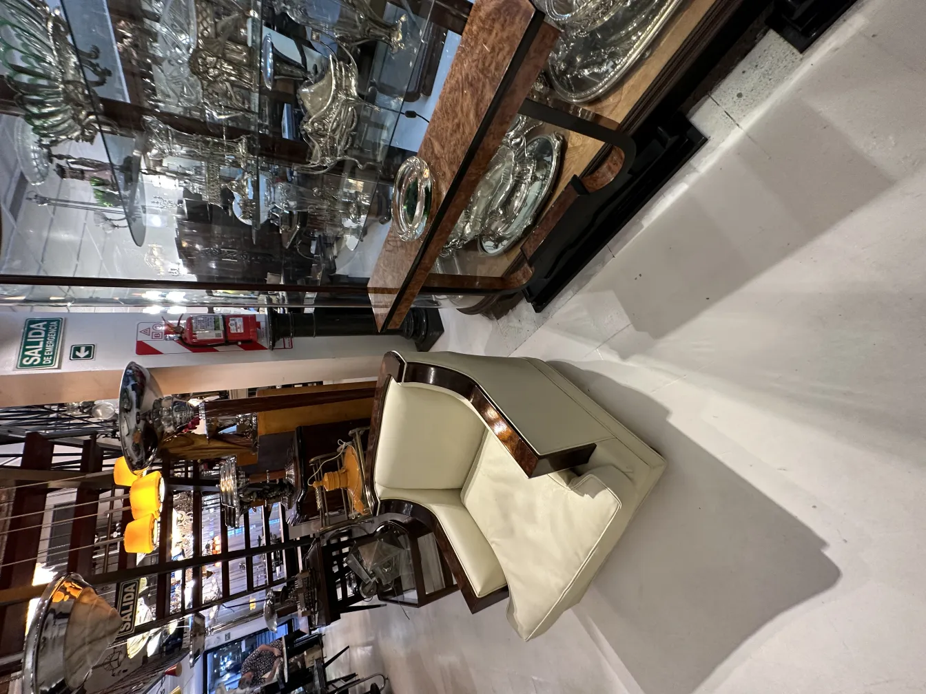 antique furniture with murano glass details, elegant setting