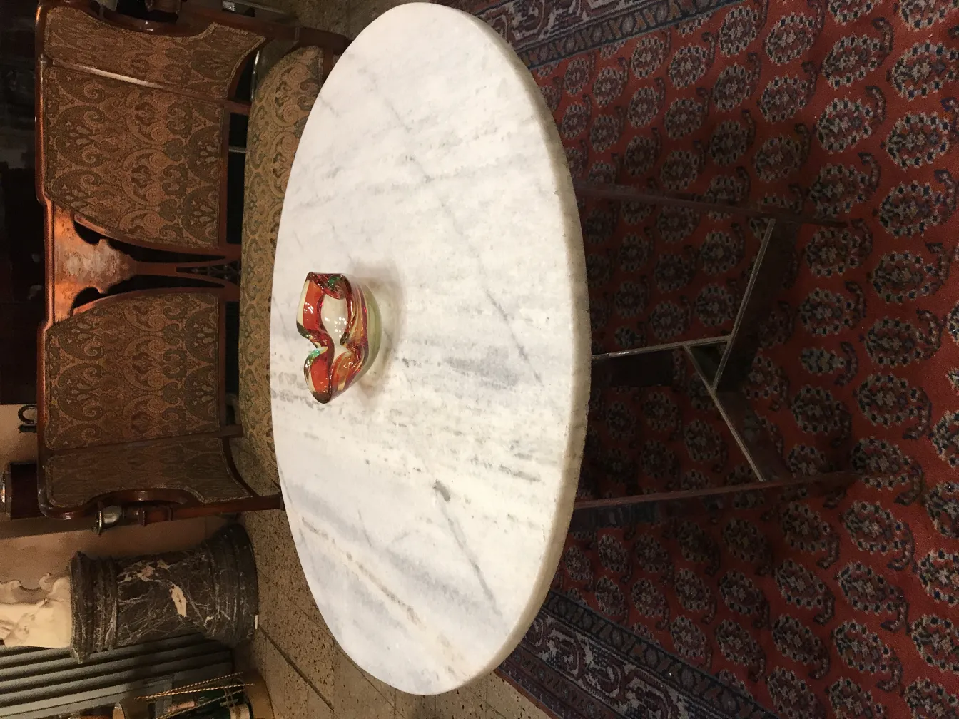 beautiful murano glass with vibrant colors on a table