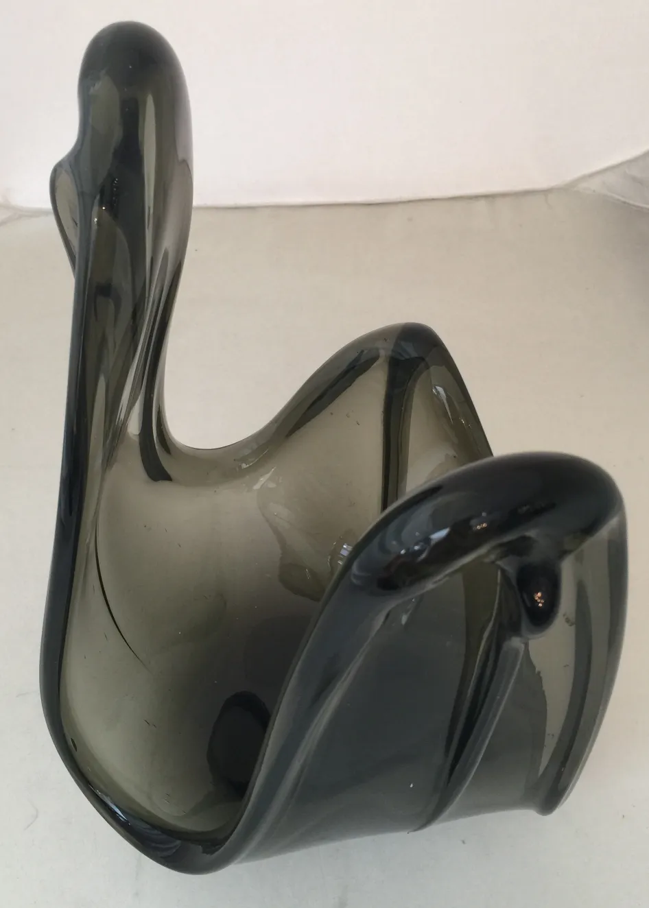 古董穆拉诺玻璃雕塑深灰色