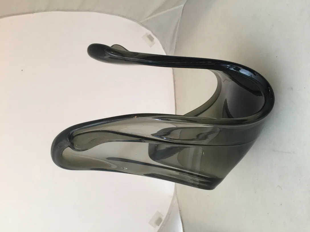 wellenförmiges dekoratives Stück, antikes murano-glas