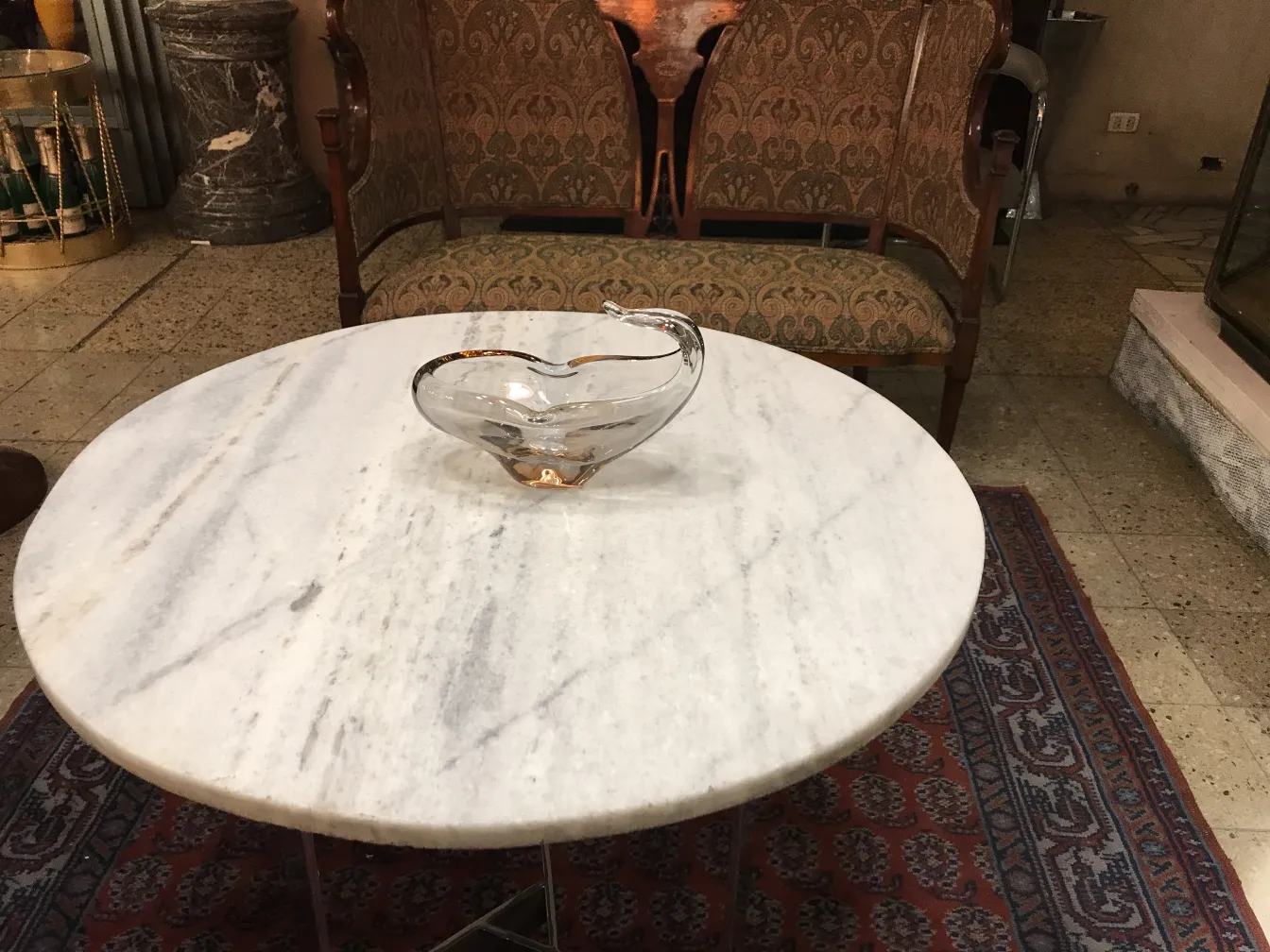 Cristal de Murano en forma de corazón, antiguo decorativo