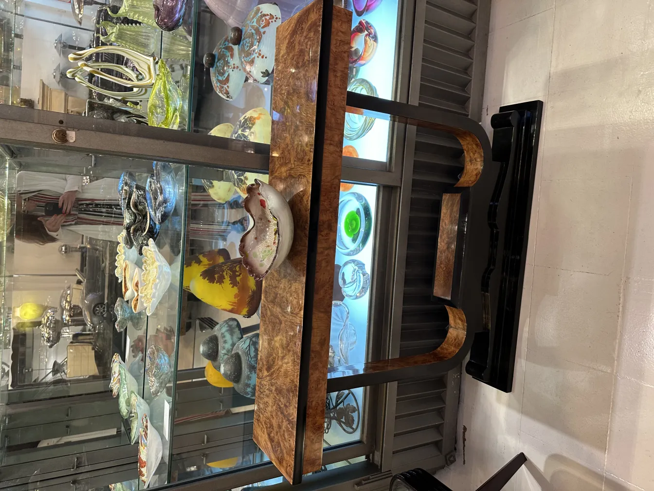 beautiful antique murano glass in flower shape