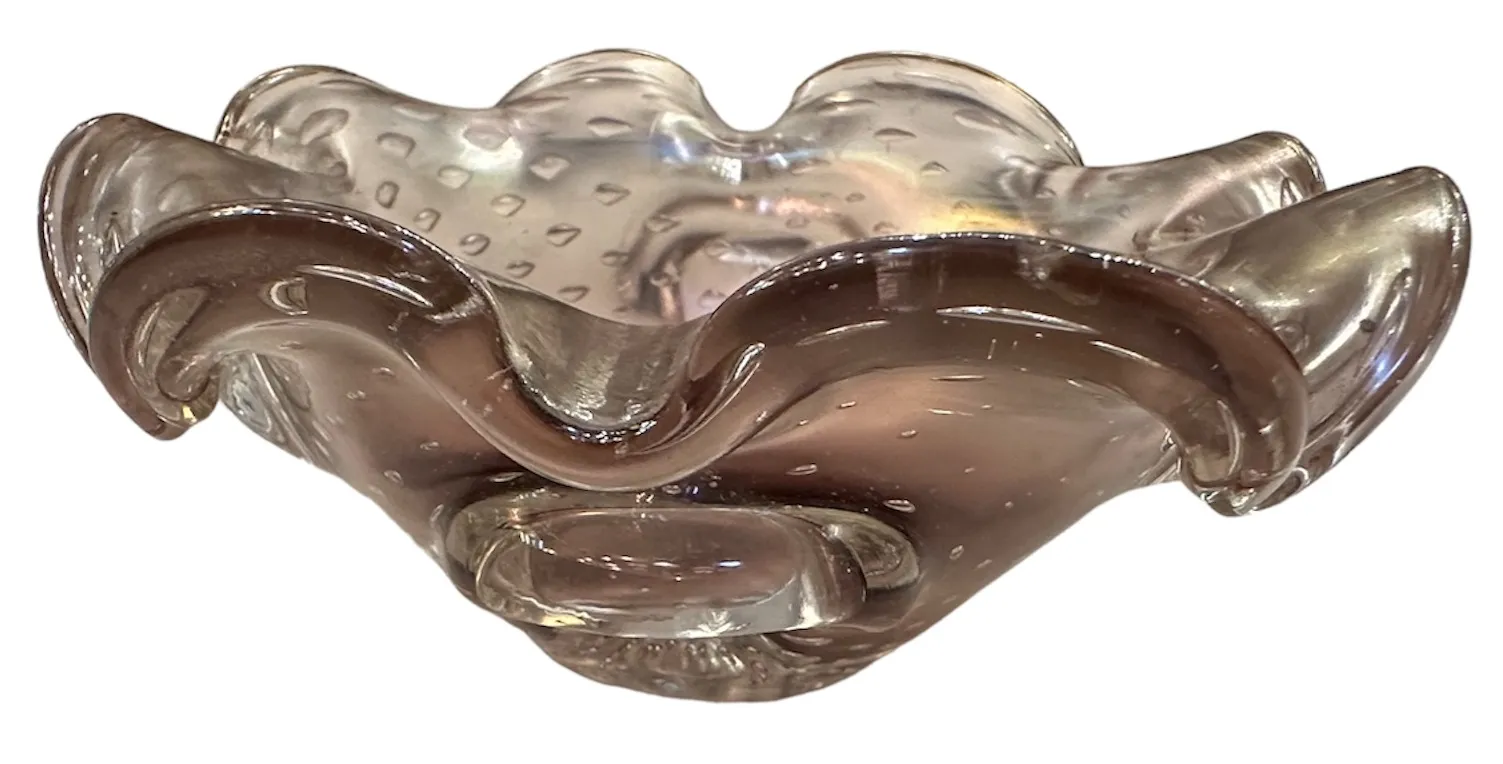 antigo cristal de murano decorativo com bordas elegantes