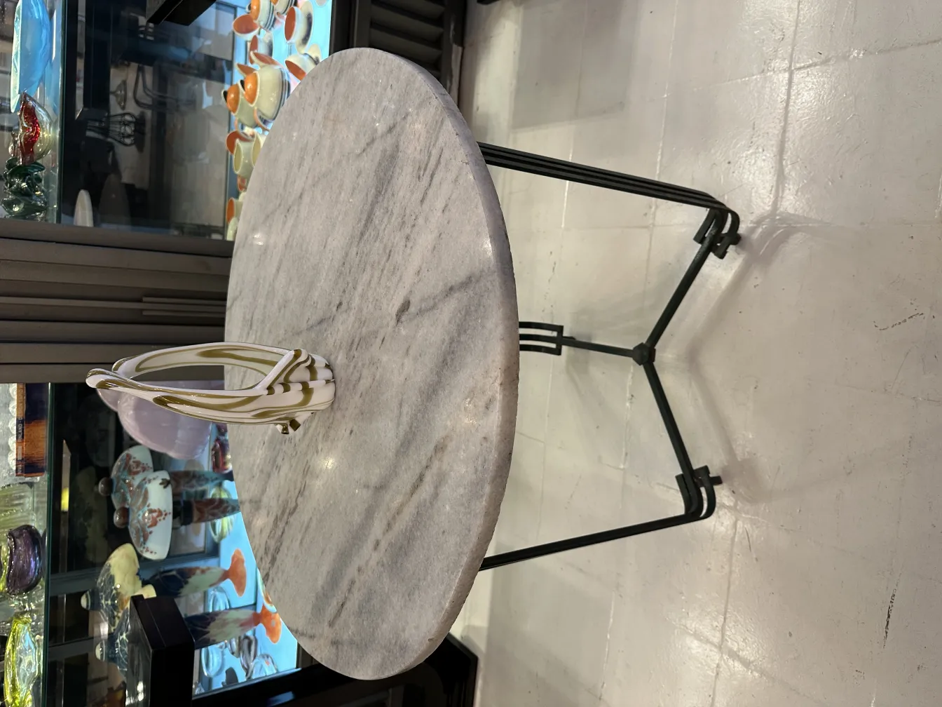 vase antico in vetro di murano con design a spirale