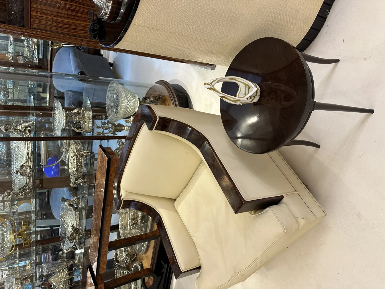 elegant murano glass on table with decor