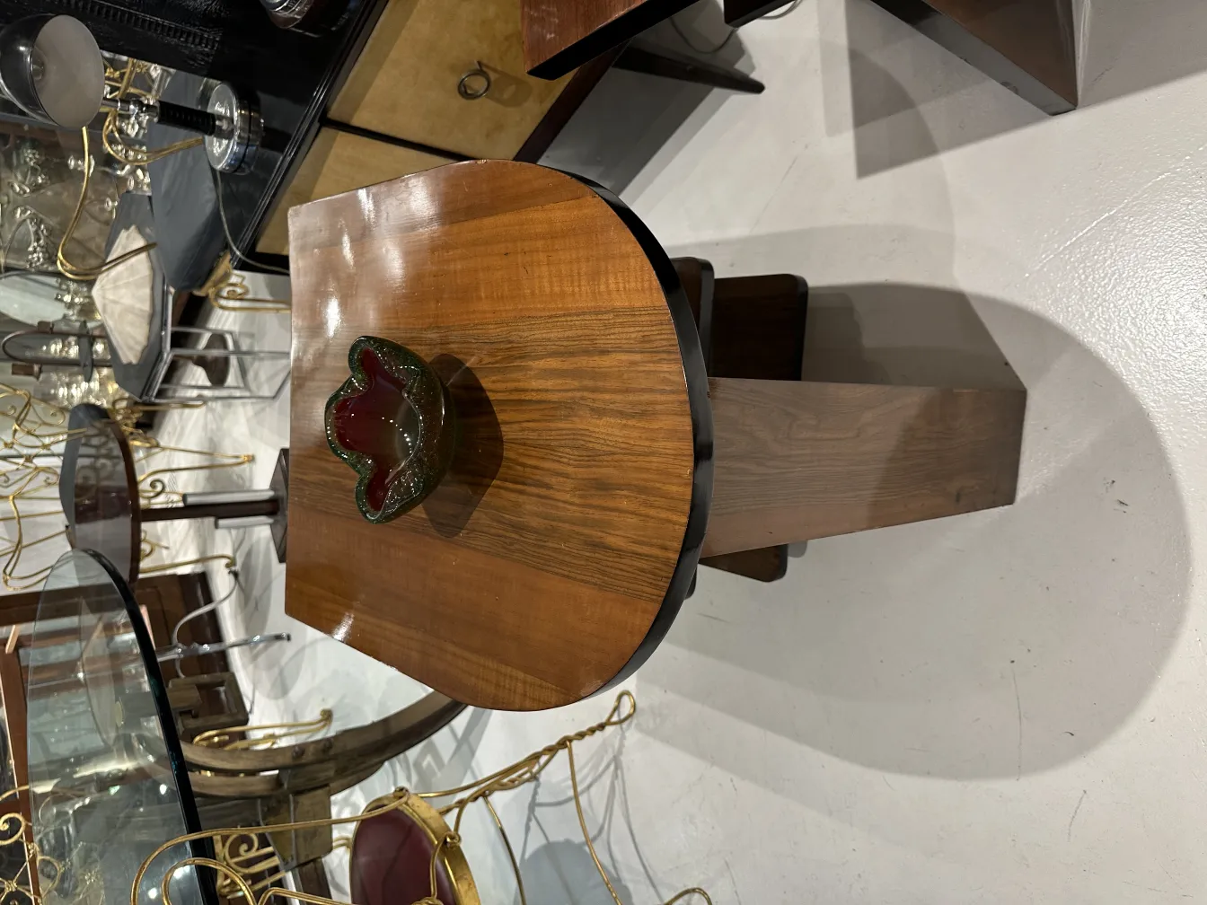 antique decorative murano glass in red and green