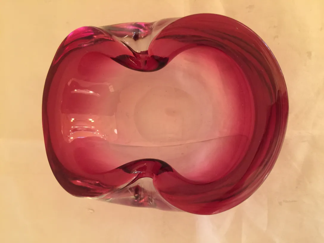 Antique Murano glass in shades of red, decorative piece