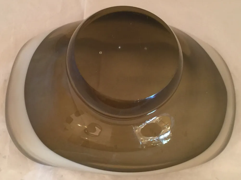 antiga peça de cristal de murano na cor âmbar