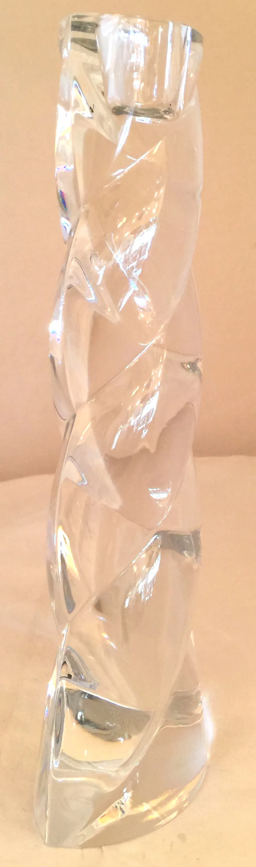 figura decorativa de cristal de murano con forma retorcida