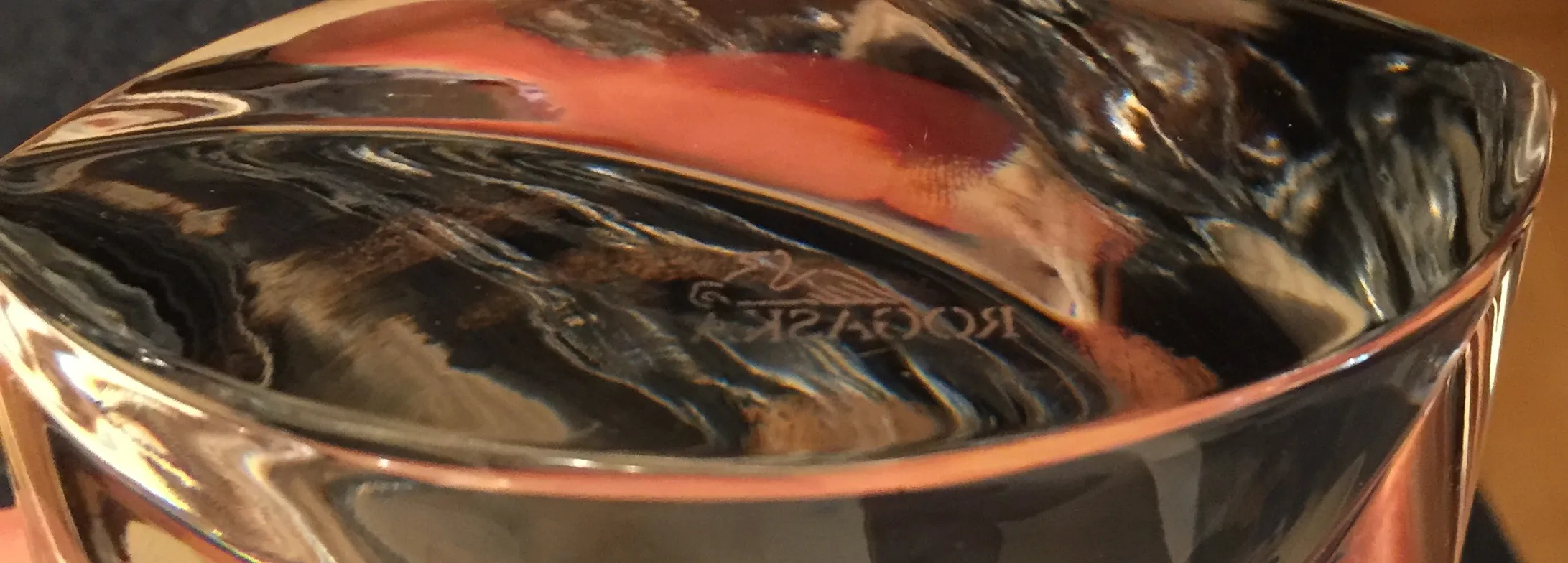 murano glass with colorful reflections in an antique setting