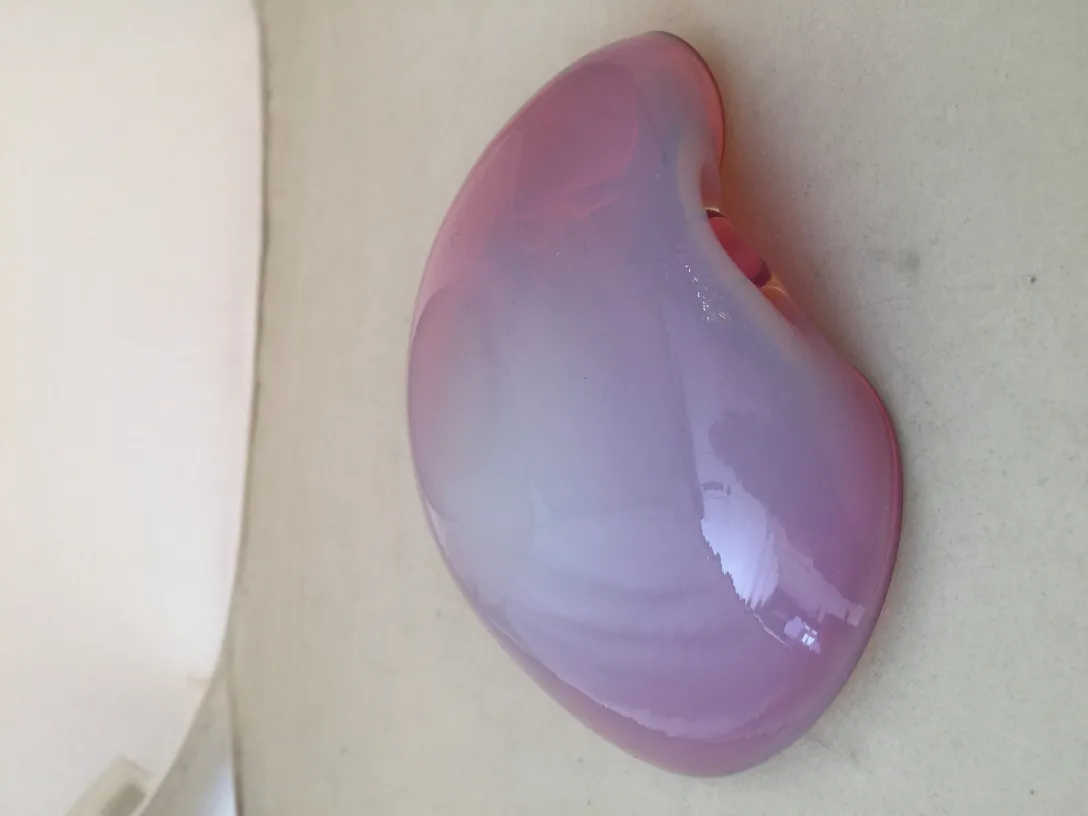 Cristal de Murano ancien en couleur pastel, forme organique, lisse