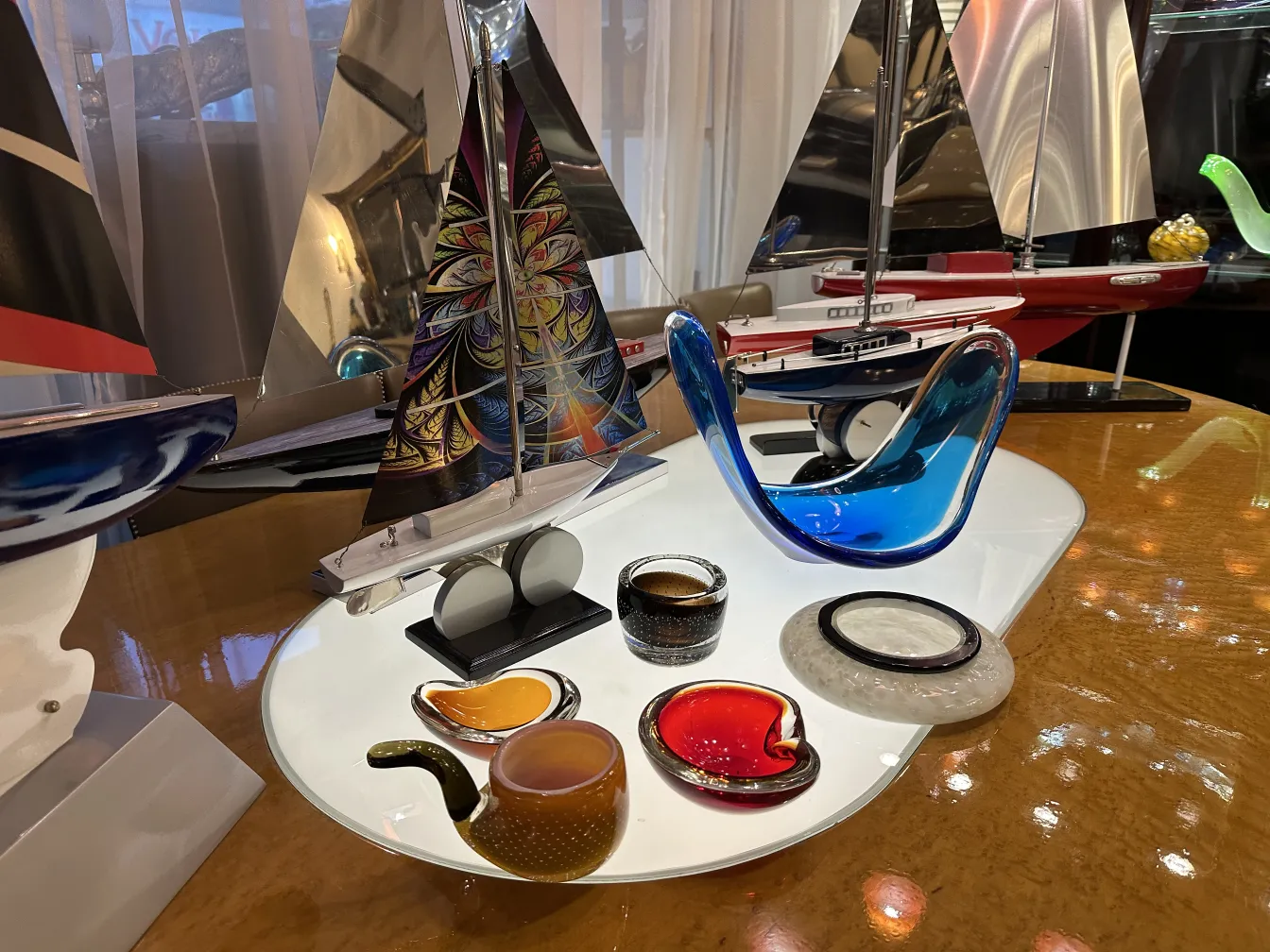 decorazioni in vetro di murano in varie forme e colori