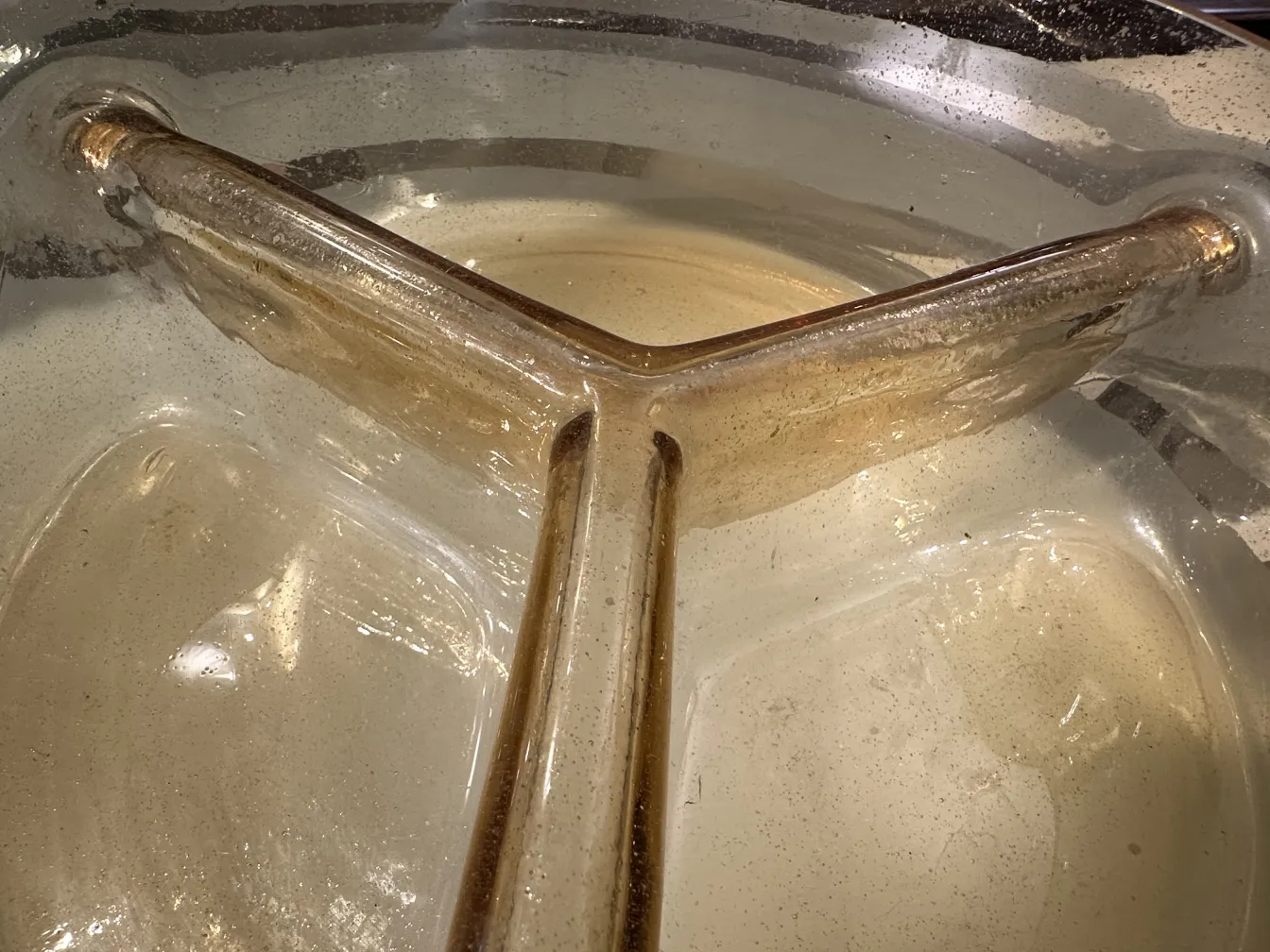 古老的穆拉诺玻璃特写，设计独特