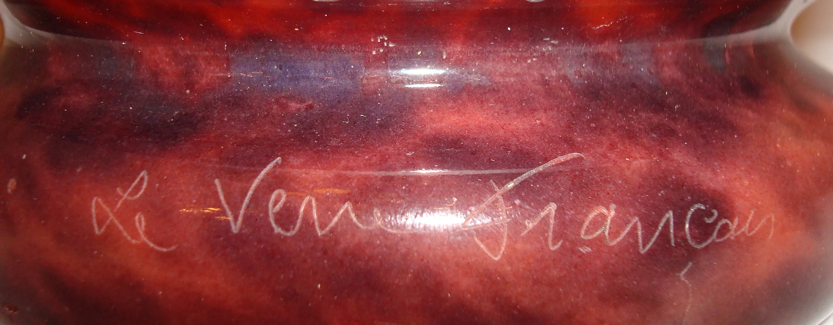 coleção antiga de vidro assinado le verre com arte única