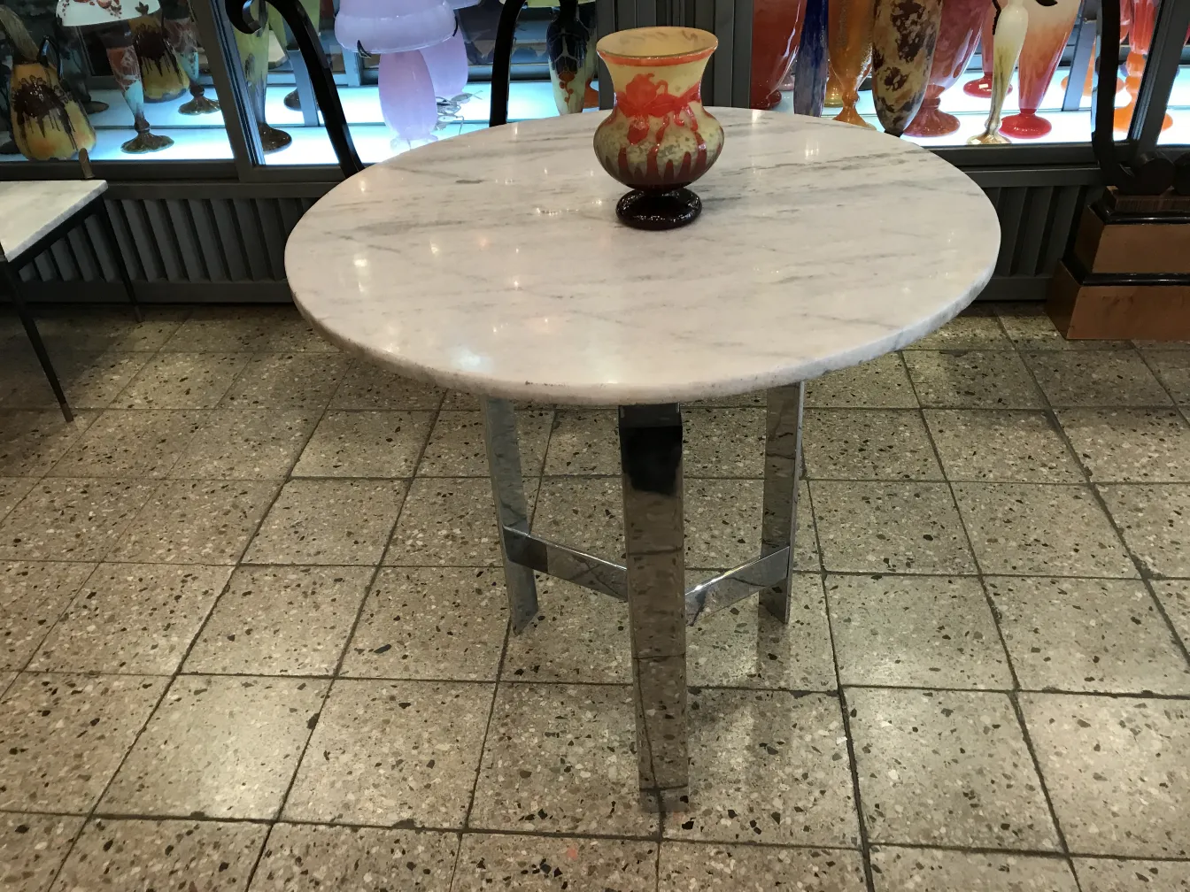 Vidrio antiguo firmado Le Verre decorado con formas