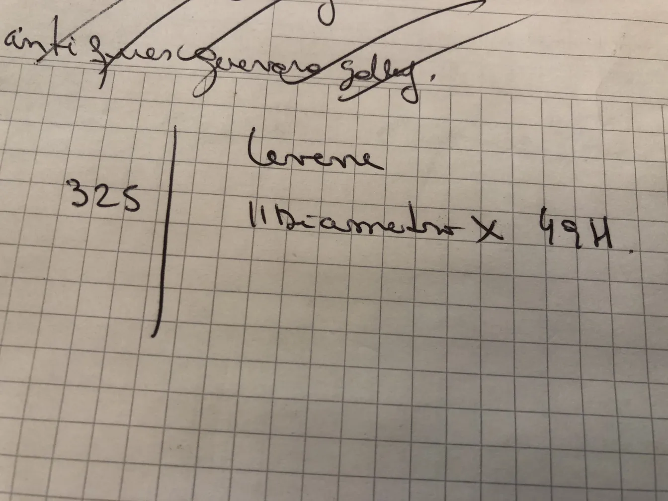 Antikes signiertes Glas Le Verre mit handschriftlichen Details