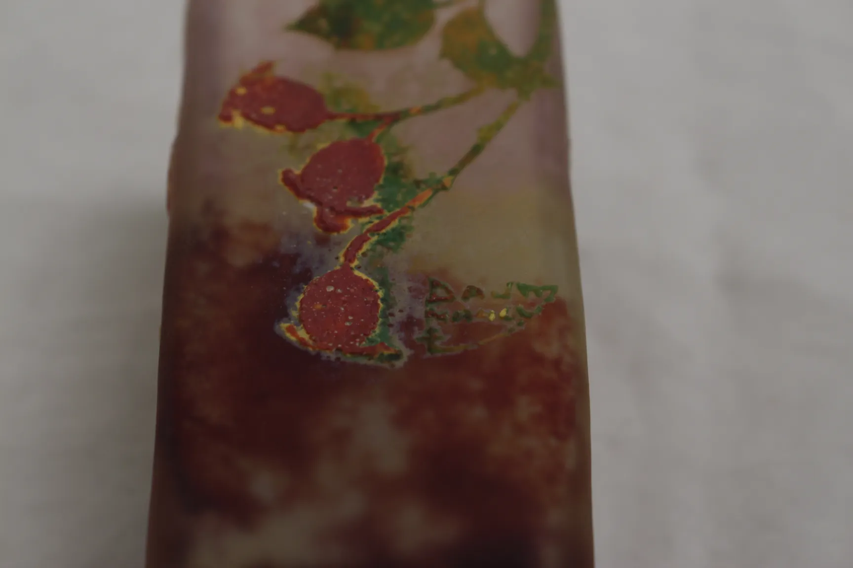 꽃 디자인의 고전 유리잔, 다움 낭시 서명, 아름다운 장식