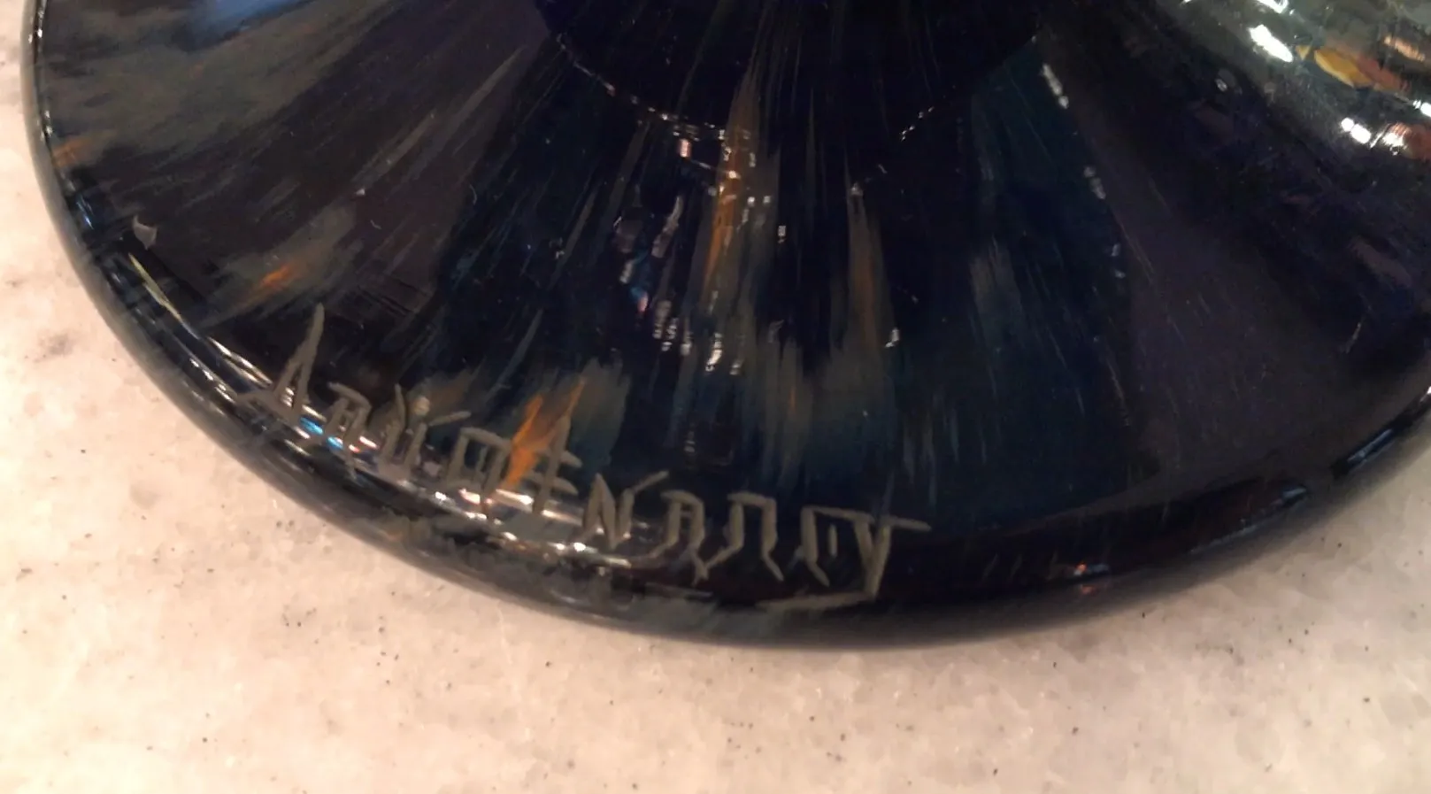 Antique glass with signature daum nancy at the base