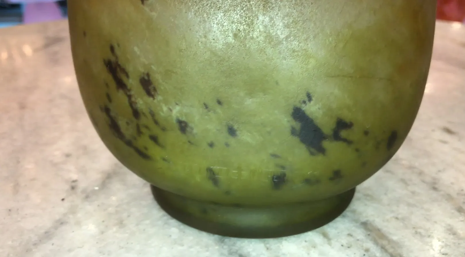 Antique glass with marks and texture from Daum Nancy