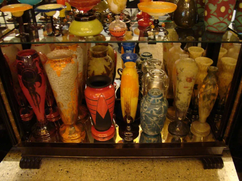 antique signed glass daum nancy with various colors