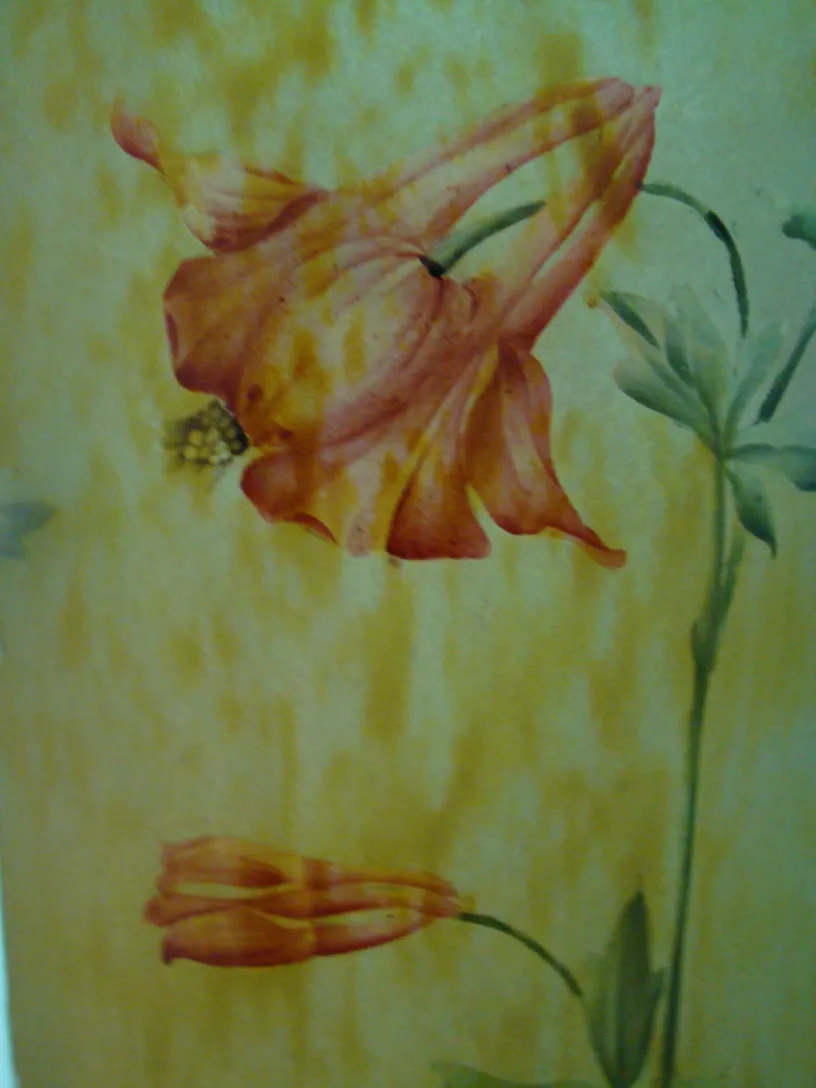 Antikes signiertes Glas Daum Nancy mit Blumenmuster