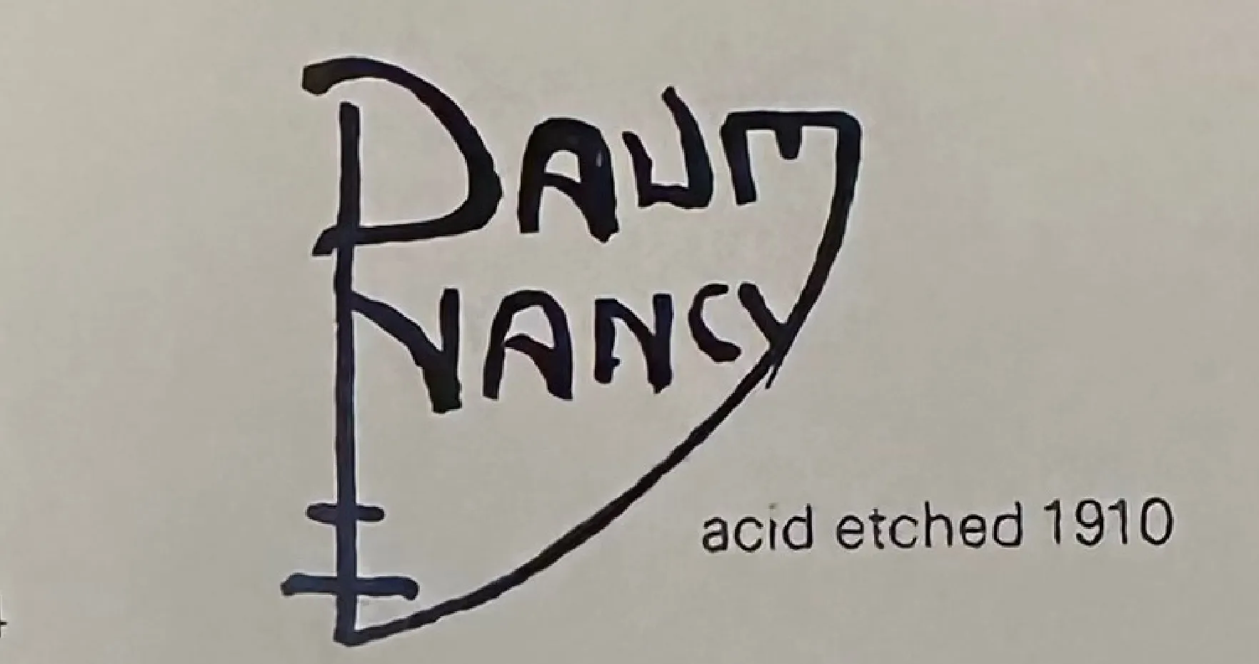 Signed glass from Daum Nancy with unique design.