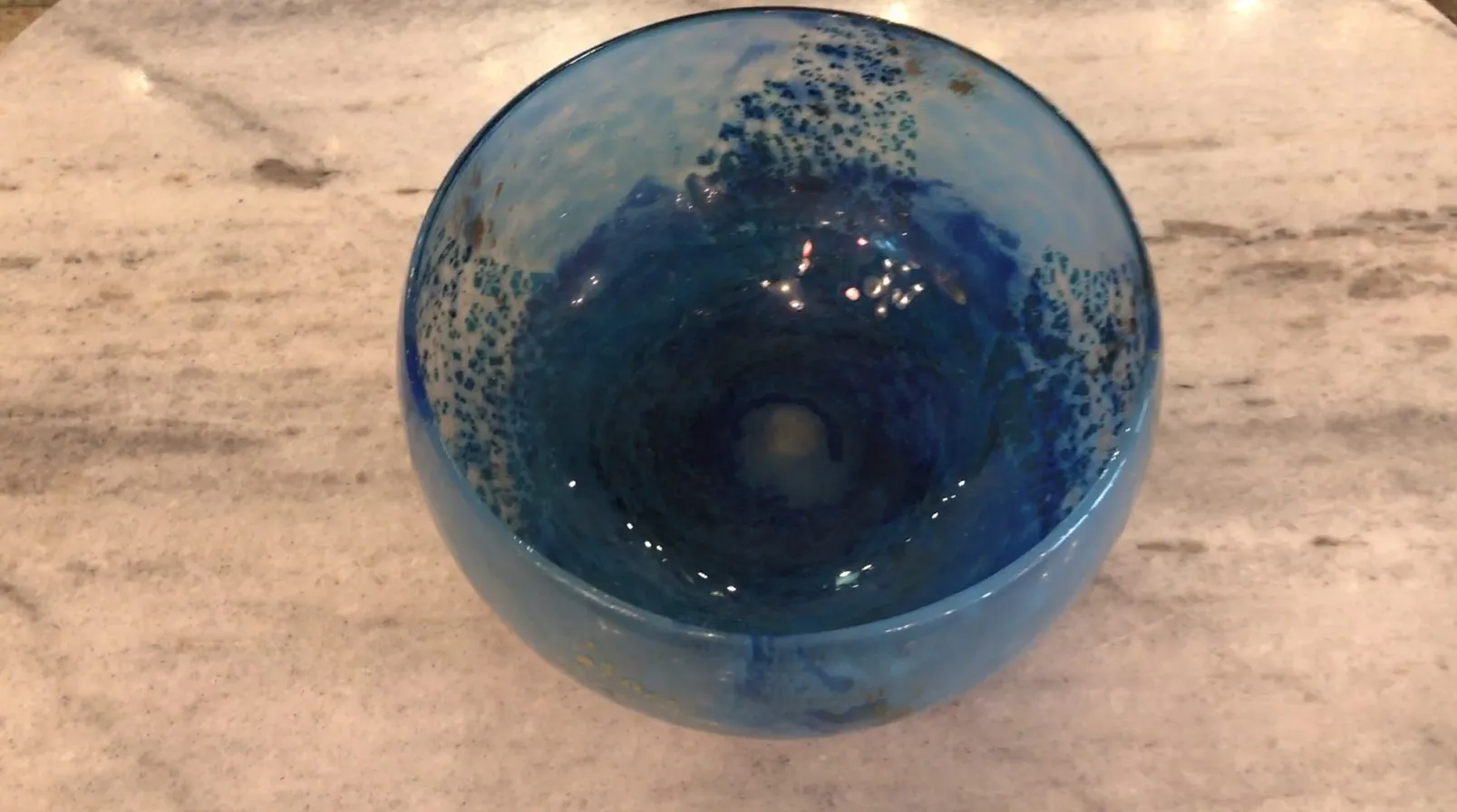 Ciotola blu con motivi unici, antiquariato Daum Nancy