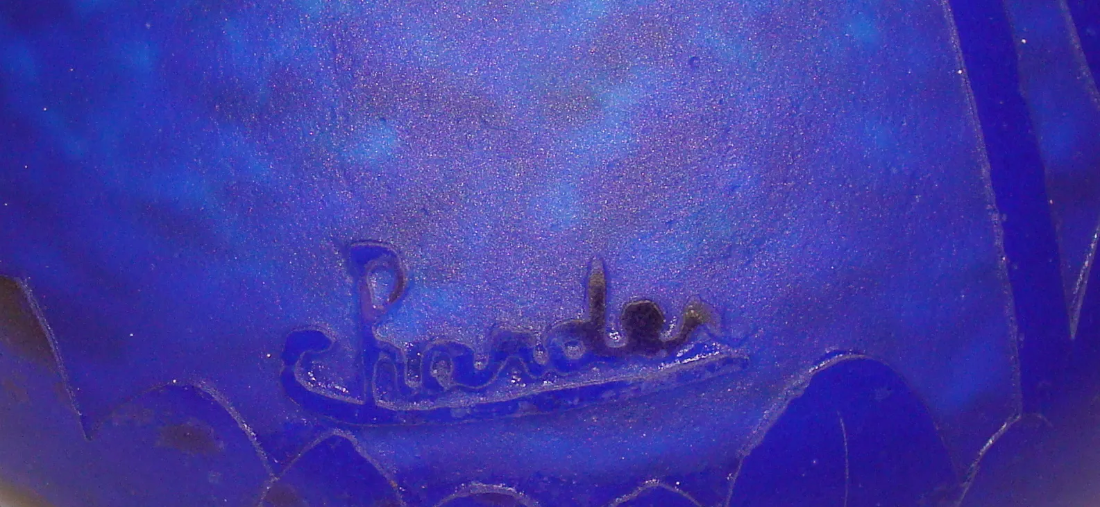 neela glass par hastaksar Charder, purana mahaal