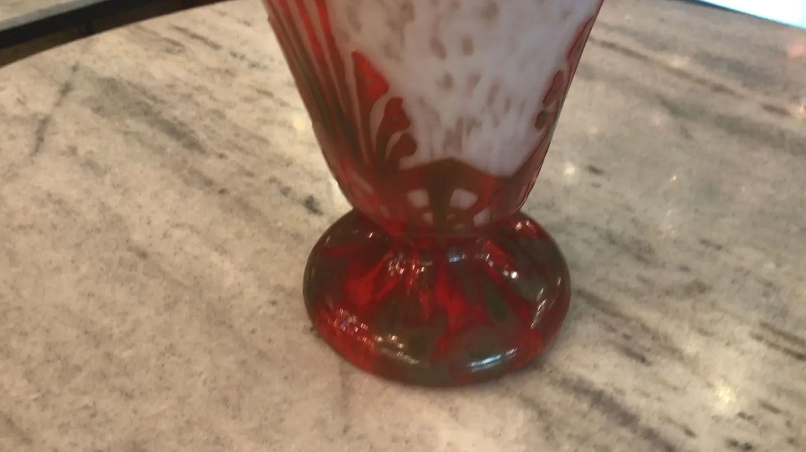 Antique signed glass by Charder, featuring a distinctive, elegant design.