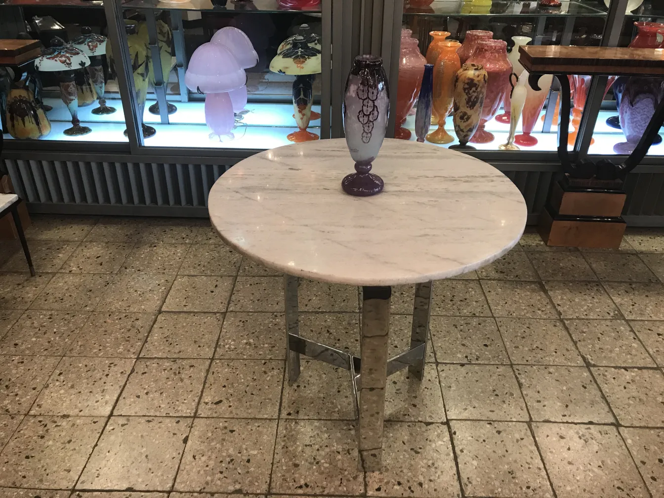 antique charder glass with decorative details