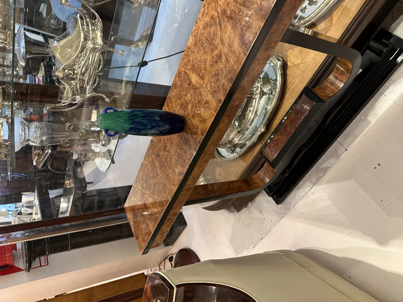 古いDeguéサイン入りグラス、アートデザイン。