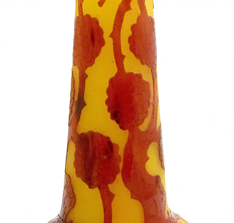 Antique glass featuring candy pattern and vibrant colors