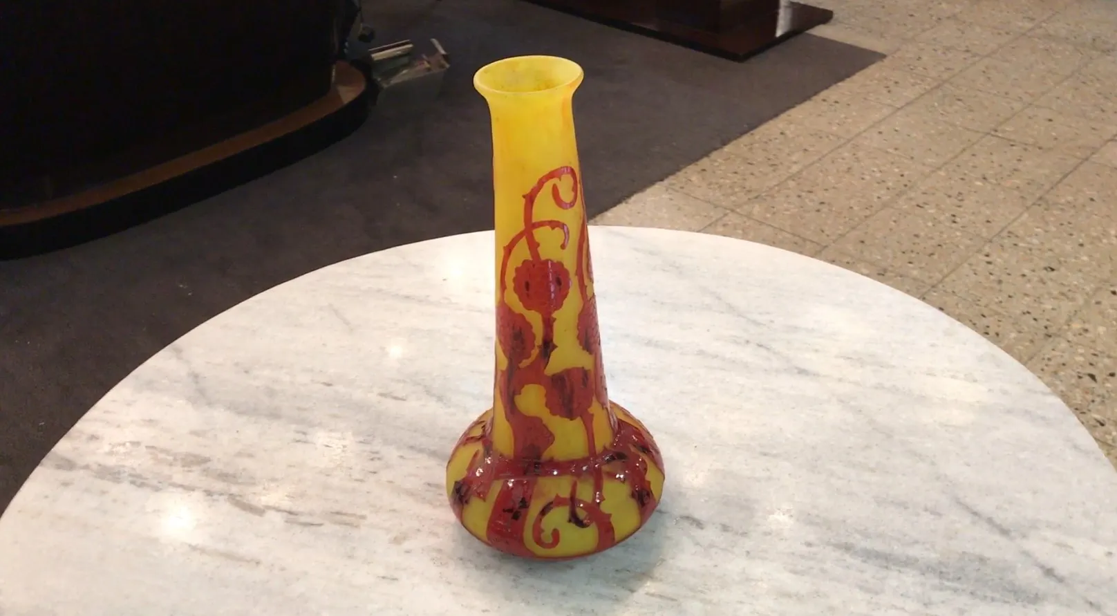 decorative antique glass featuring candy and french flag design