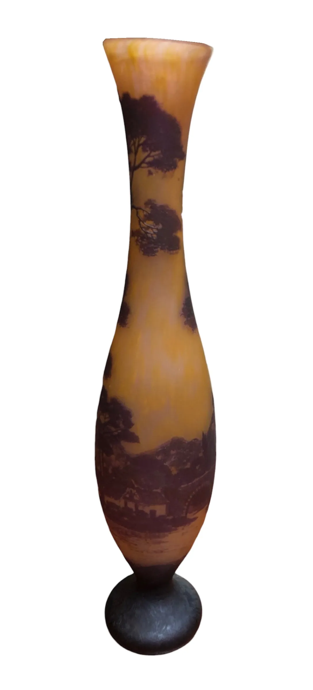 Antikes Glas mit Richards Unterschrift, komplizierte Oberflächengestaltung