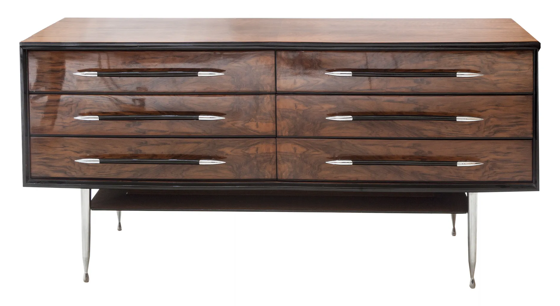 table de chevet antique avec plusieurs tiroirs et design élégant