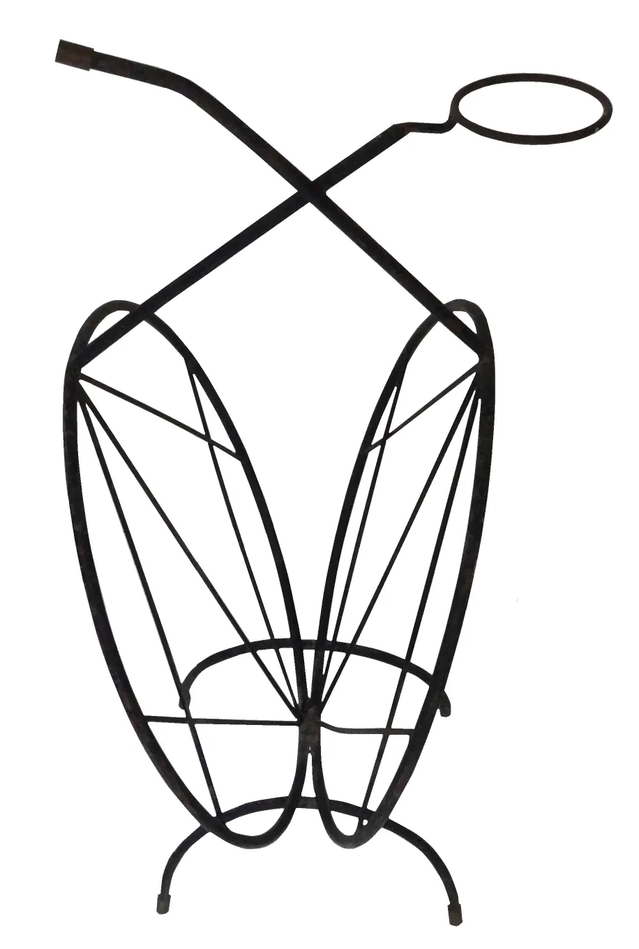 tavolino antico con design elegante, forma curvilinea e gambe sottili